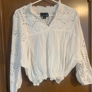 White Flowy Summer Top